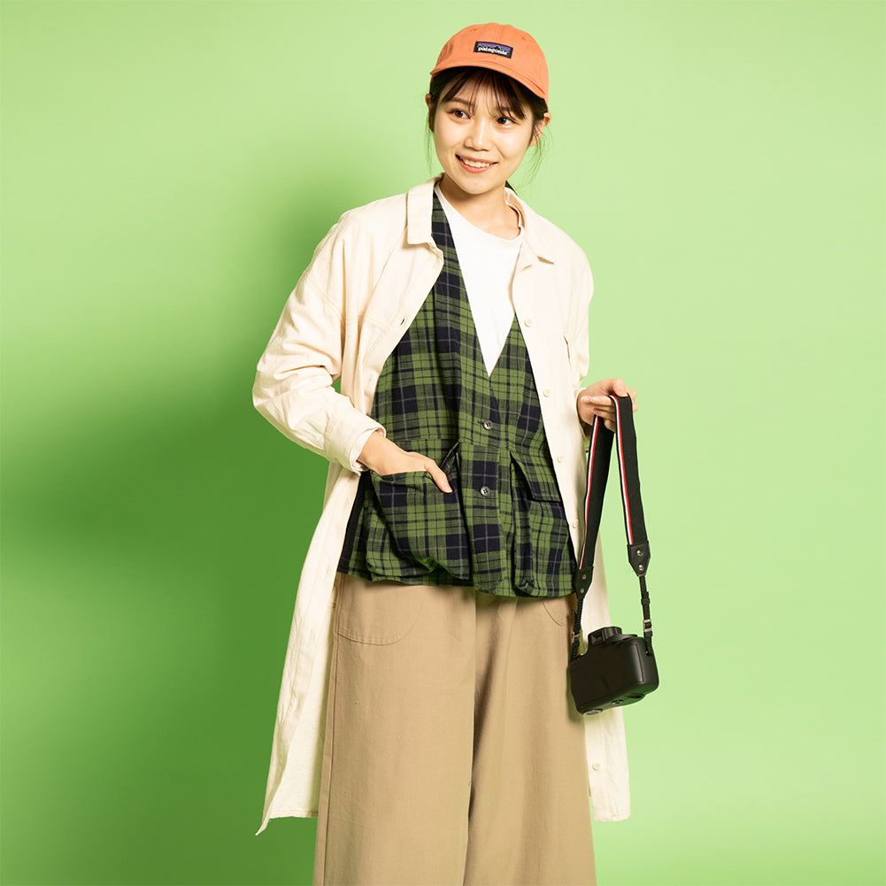 儀右ヱ門 ギエモン ぎえもん 久留米絣 ワンピース  Y2164【2024ss】