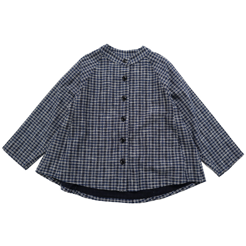 儀右ヱ門 ギエモン ぎえもん 久留米絣 ブラウス Y5176 日本製 【2025-26gs】