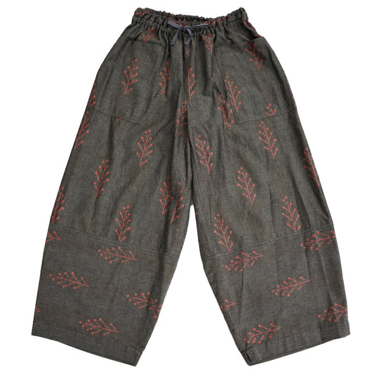 【予約商品】儀右ヱ門  ギエモン ぎえもん  久留米絣 パンツ Y7052 日本製 【2025-26gs】