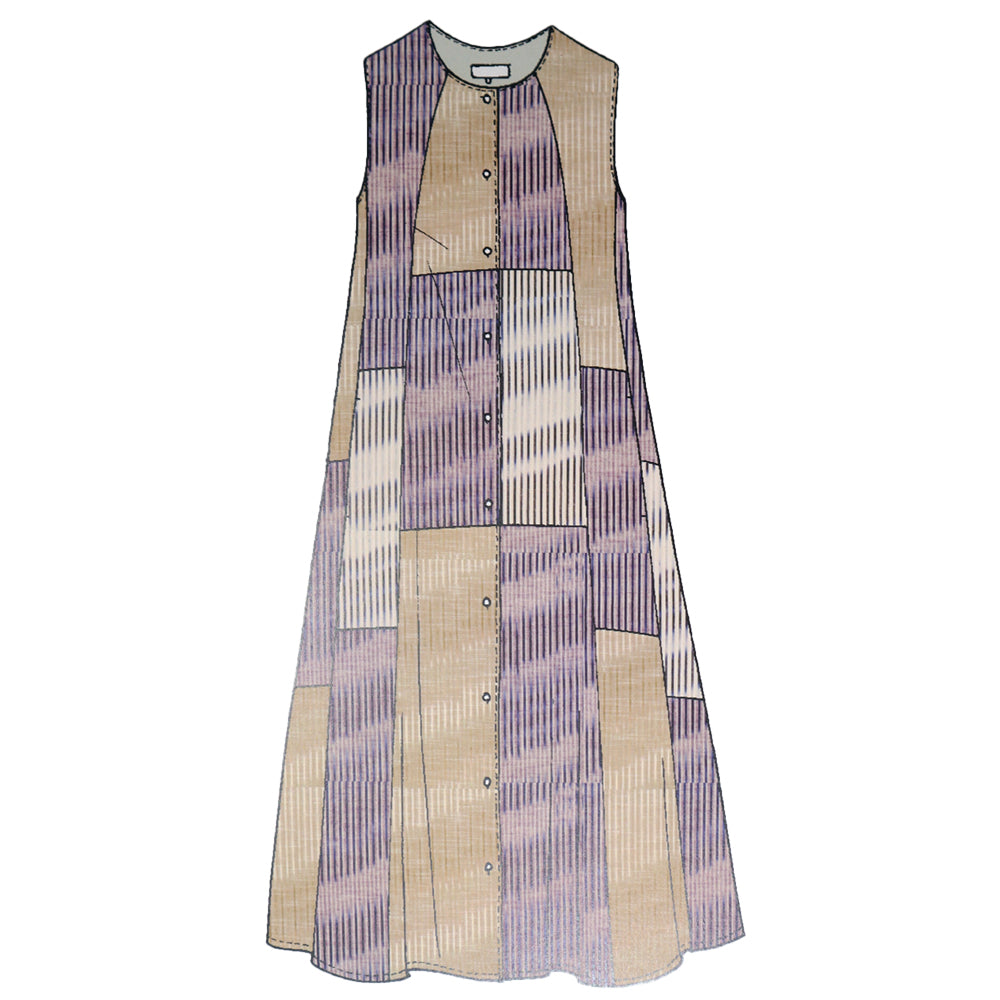 【予約商品】儀右ヱ門 久留米絣 ベスト カ642 日本製【2026ss】