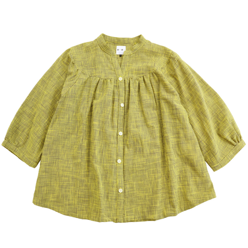 儀右ヱ門 ギエモン ぎえもん 久留米絣 ブラウス Y5085  日本製