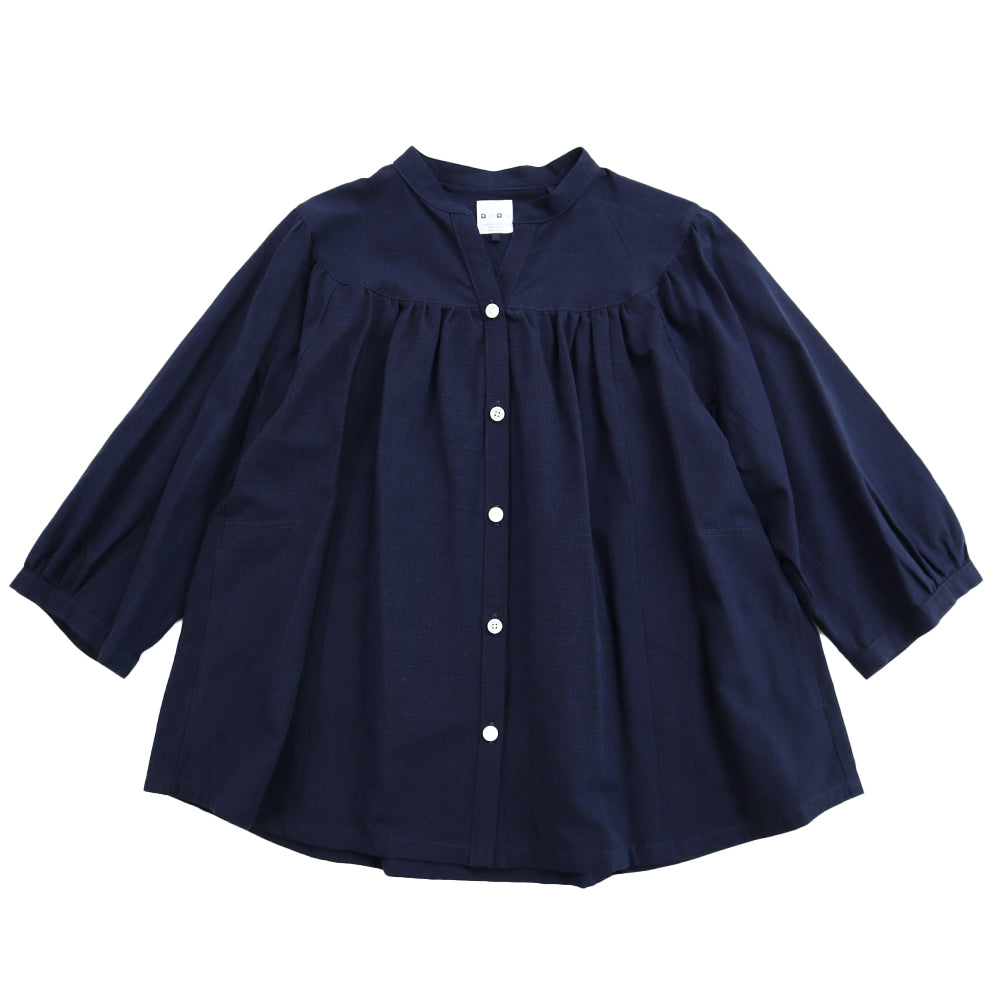 儀右ヱ門 ギエモン ぎえもん 久留米絣 ブラウス Y5085  日本製