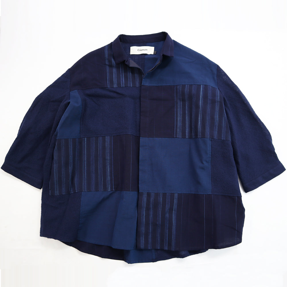 Giemon ギエモン ぎえもん 久留米絣 ブラウス G530-3 日本製 【2025-26gs】