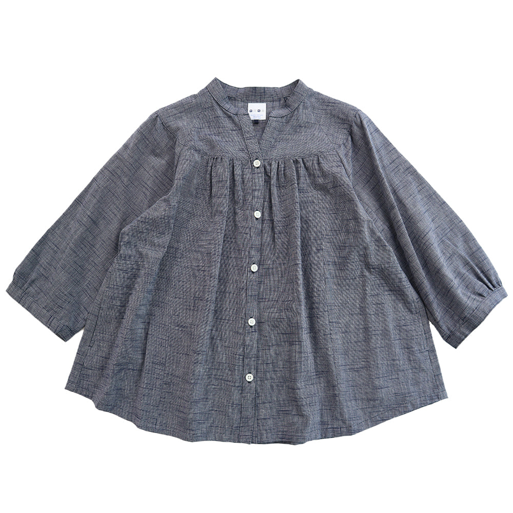 儀右ヱ門 ギエモン ぎえもん 久留米絣 ブラウス Y5085  日本製