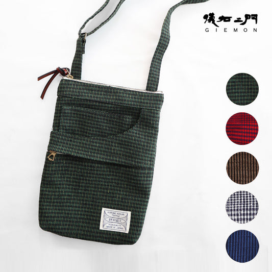 Giemon Giemon Unisex Shoulder Pochette MZA-0019 Made in Japan Present Gift Father's Day Mother's Day Respect for the Aged Day