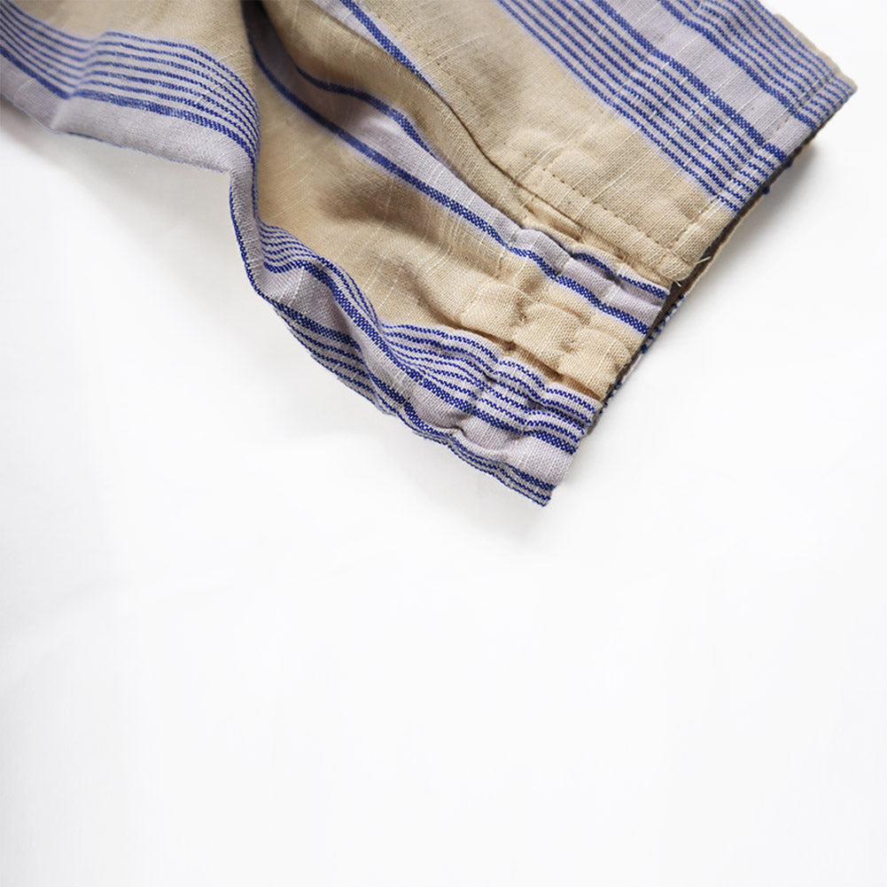 儀右ヱ門 ギエモン ぎえもん 久留米絣 ショート丈プルオーバーブラウス Y5167 日本製【2025ss】