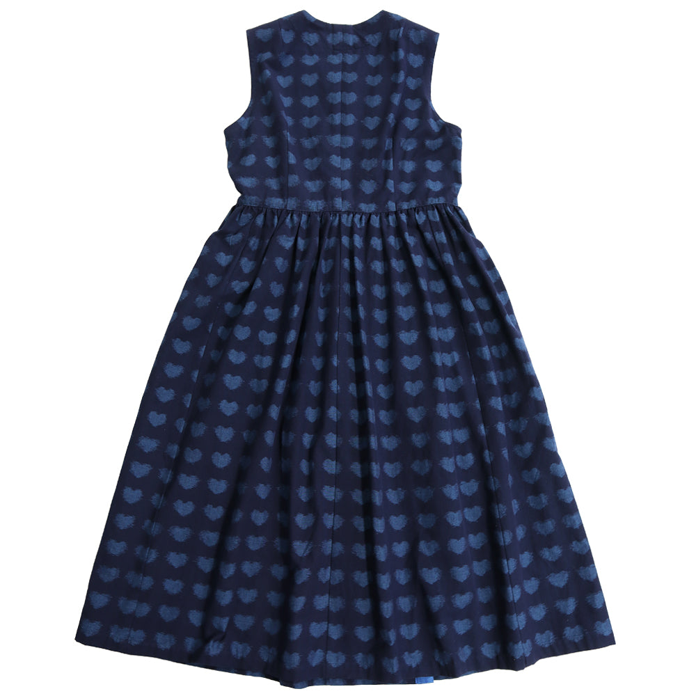 Giemon Giemon Giemon Kurume Kasuri Cache-coeur Dress One Piece So245 Made in Japan