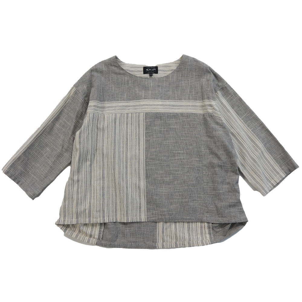 儀右ヱ門 ギエモン ぎえもん 久留米絣 ブラウス タ548  日本製【2025aw】