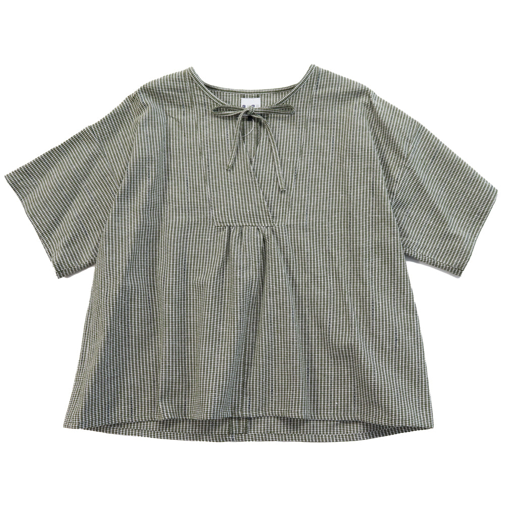 儀右ヱ門 ギエモン ぎえもん 久留米絣 ブラウス Y5172  日本製【2025aw】