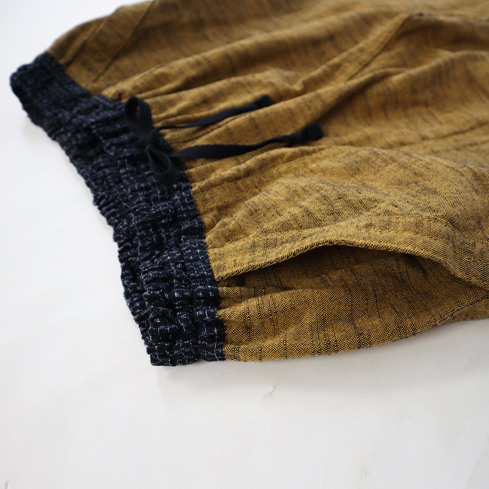 儀右ヱ門 もんぱん 久留米絣 もんぺ ロングパンツ Y7033-2 日本製