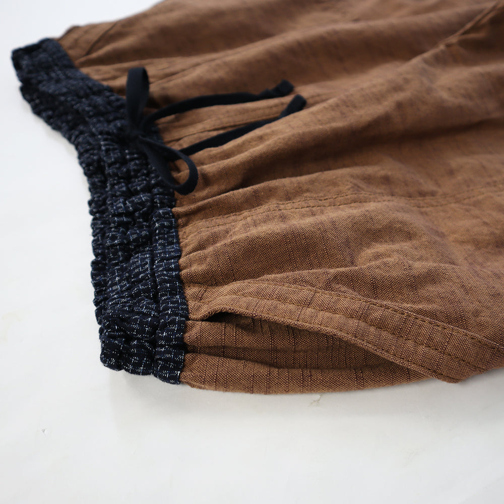 儀右ヱ門 もんぱん 久留米絣 もんぺ ロングパンツ Y7033-2 日本製