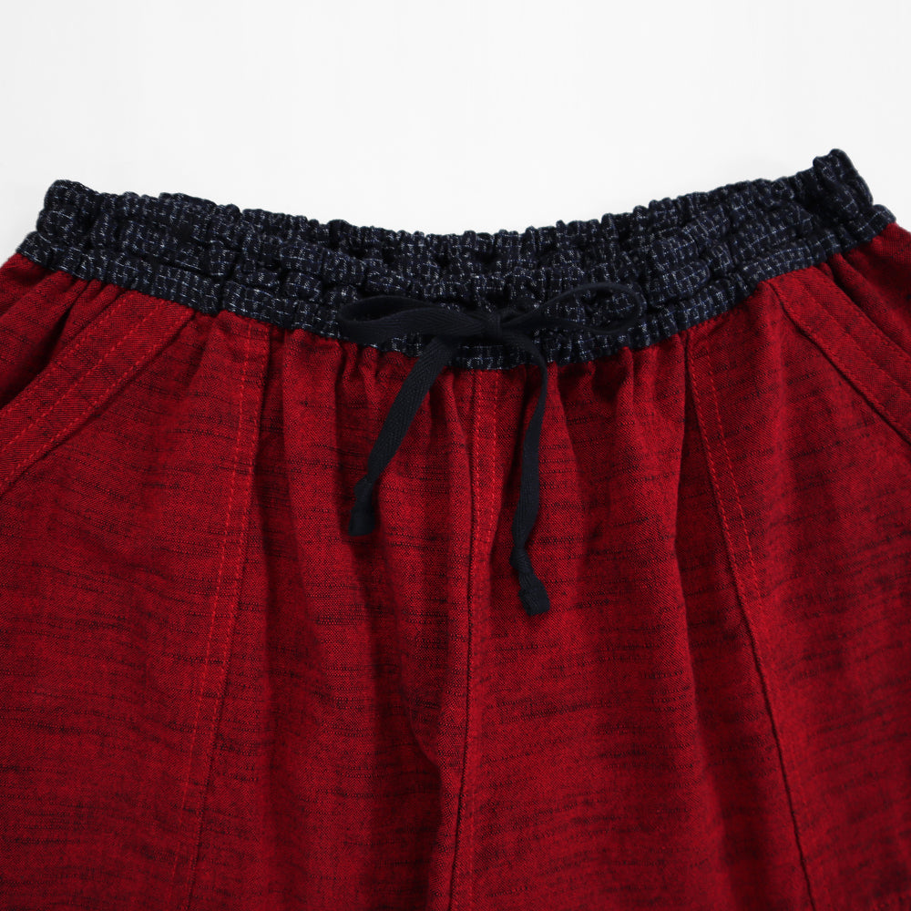 儀右ヱ門 もんぱん 久留米絣 もんぺ ロングパンツ Y7033-2 日本製