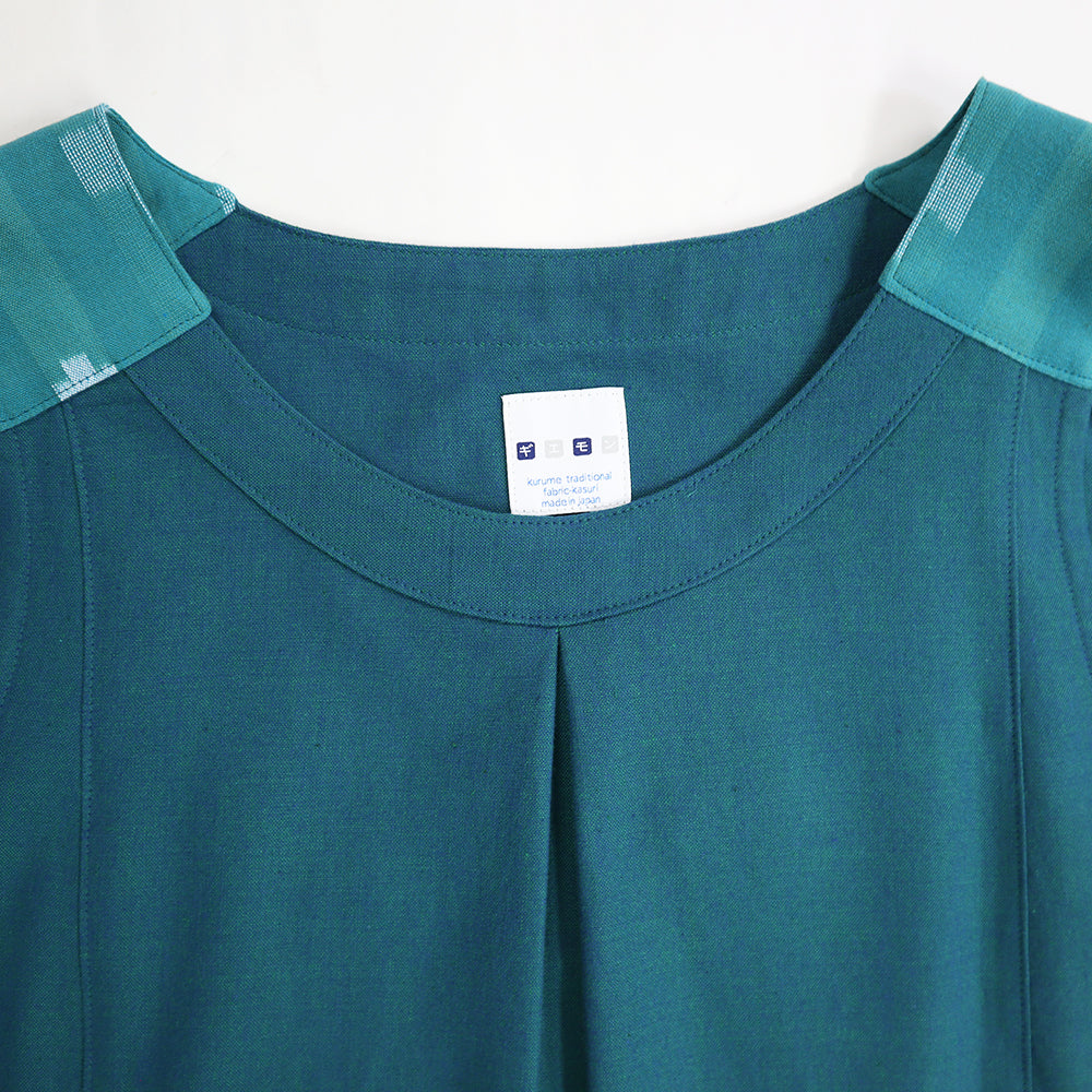 儀右ヱ門 ギエモン ぎえもん 久留米絣 ジャンパースカート Y9067  日本製【2025ss】