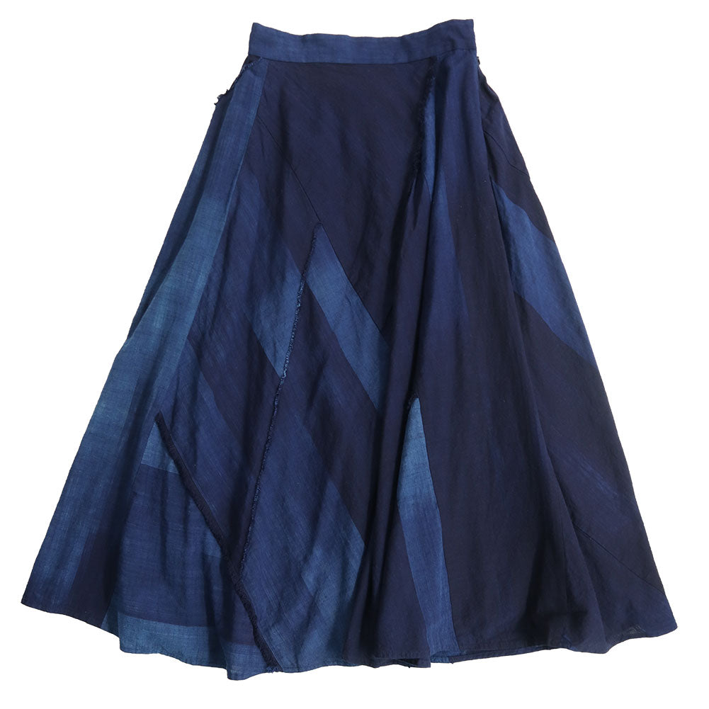 Giemon ギエモン ぎえもん 久留米絣 裏地付き裁ち切りスカート  G-904  【2023sp】