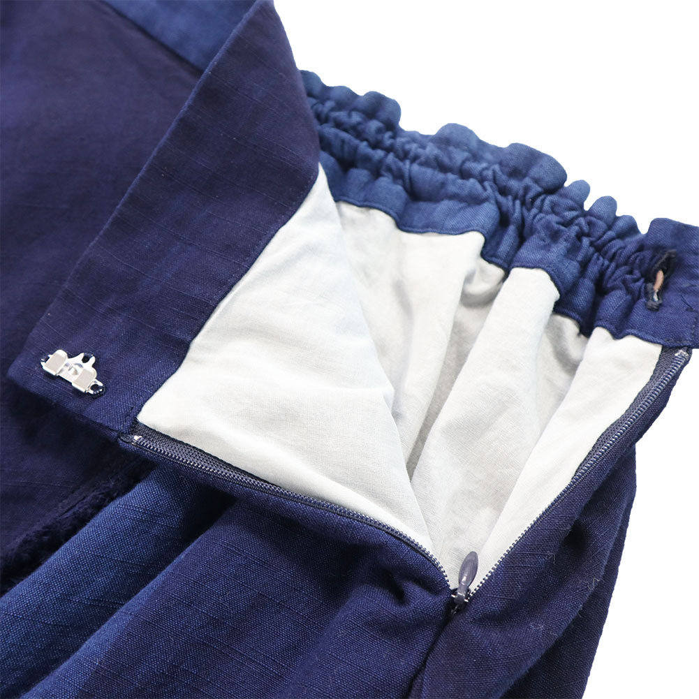 Giemon ギエモン ぎえもん 久留米絣 裏地付き裁ち切りスカート  G-904  【2023sp】