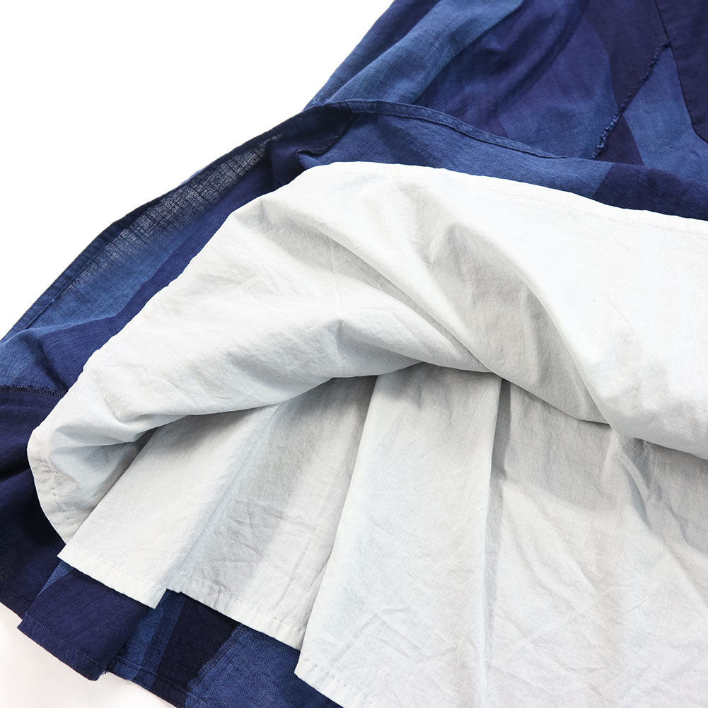 Giemon ギエモン ぎえもん 久留米絣 裏地付き裁ち切りスカート  G-904  【2023sp】