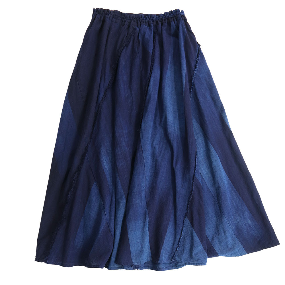 Giemon ギエモン ぎえもん 久留米絣 裏地付き裁ち切りスカート  G-904  【2023sp】