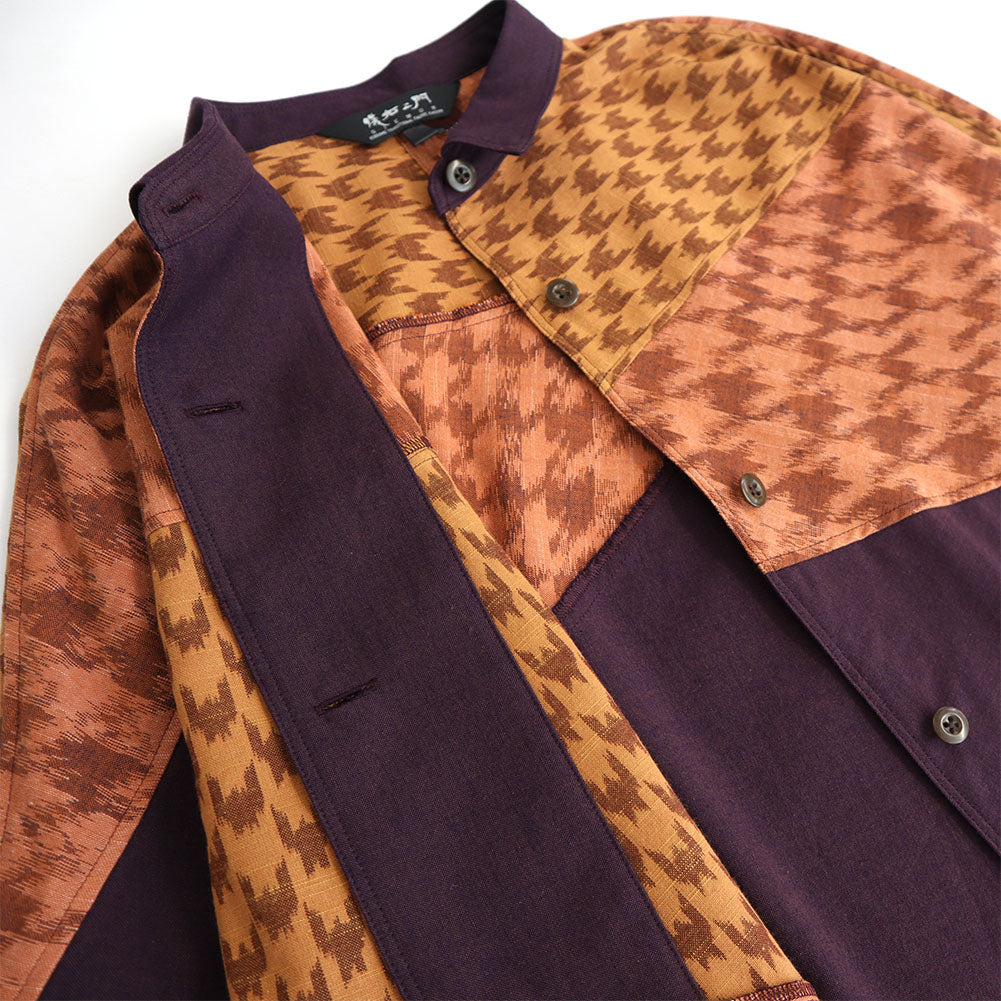 Giemon Giemon Kurume Kasuri Blouse So595 Made in Japan
