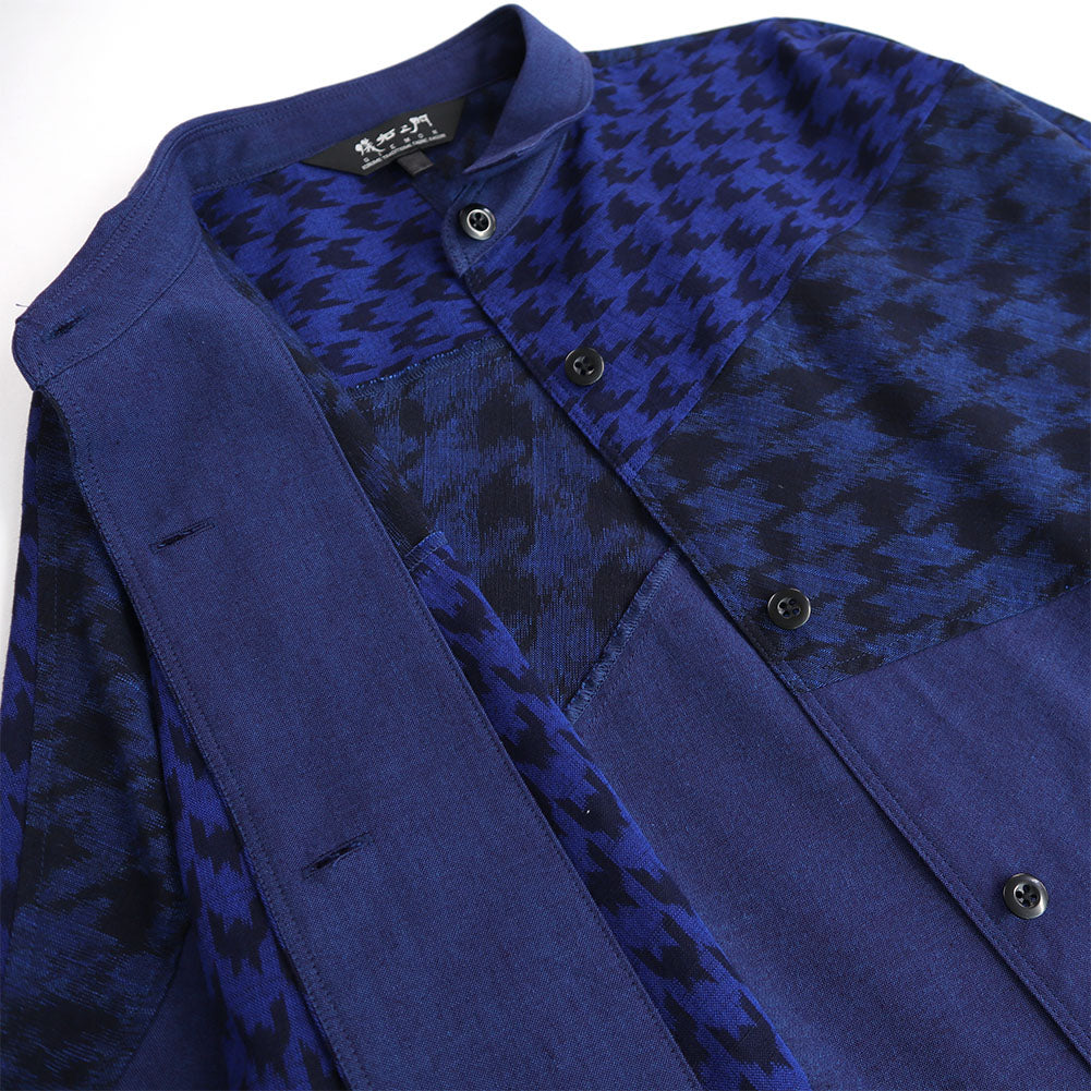 Giemon Giemon Kurume Kasuri Blouse So595 Made in Japan