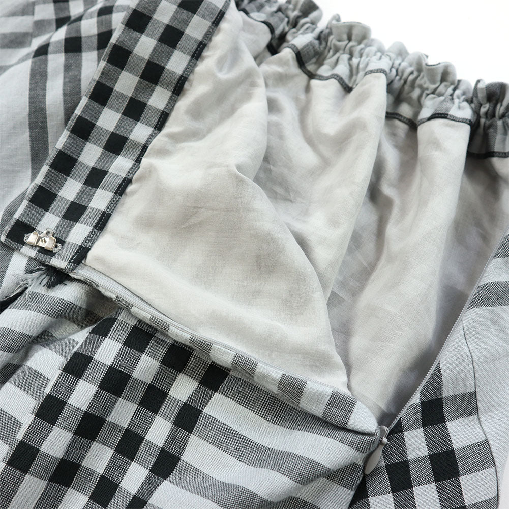 Giemon ギエモン ぎえもん 久留米絣 裏地付き裁ち切りスカート  G-904  【2023sp】