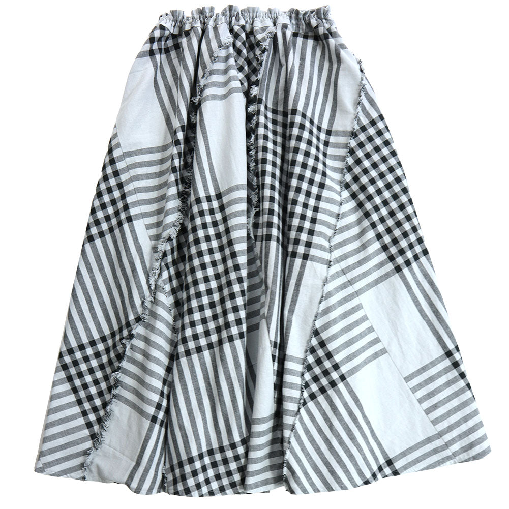 Giemon ギエモン ぎえもん 久留米絣 裏地付き裁ち切りスカート  G-904  【2023sp】