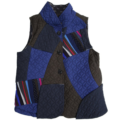 儀右ヱ門 ギエモン ぎえもん 久留米絣 ベスト　カ665  日本製【2025aw】