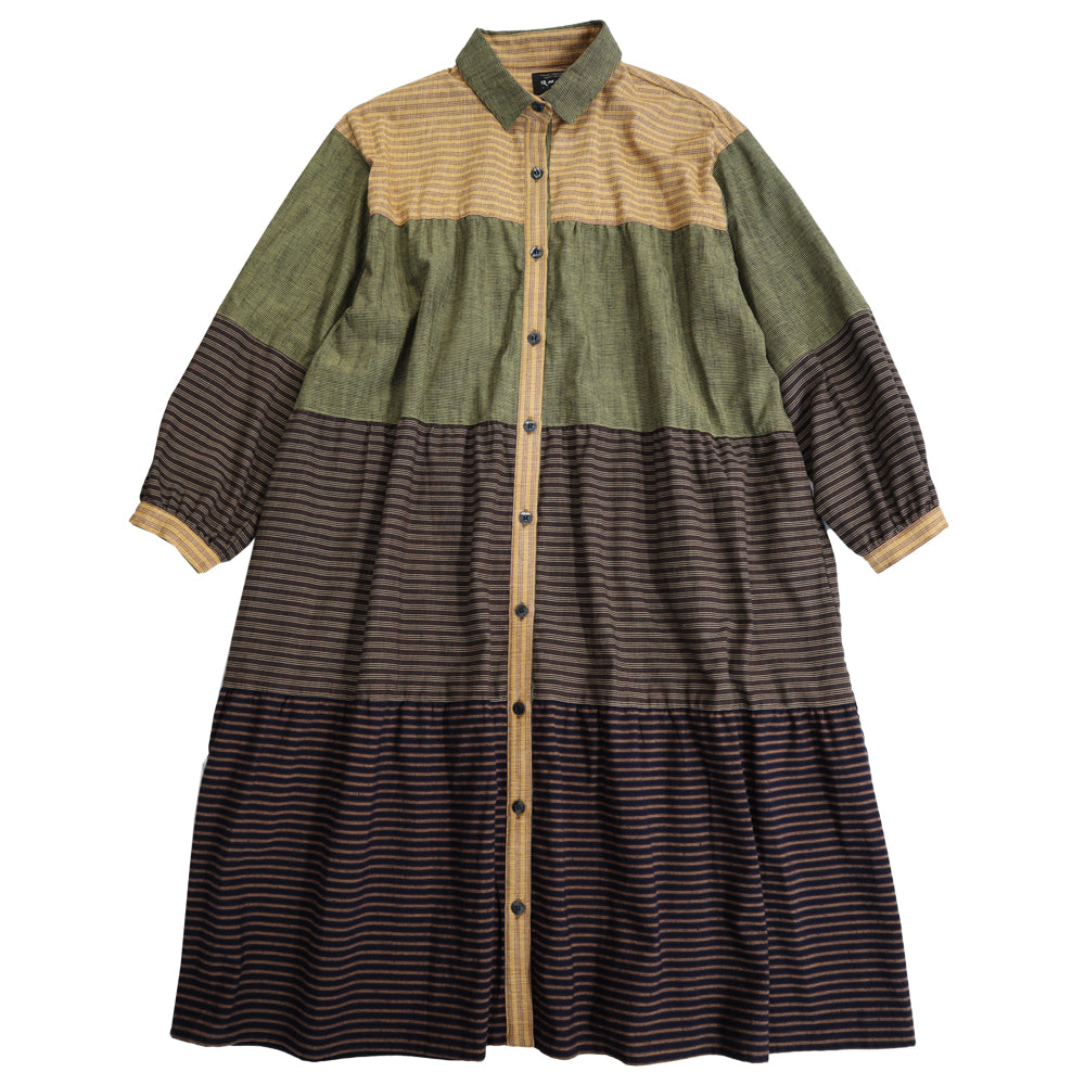 【予約商品】儀右ヱ門 ギエモン ぎえもん 久留米絣 ワンピース　ソ272  日本製【2025aw】