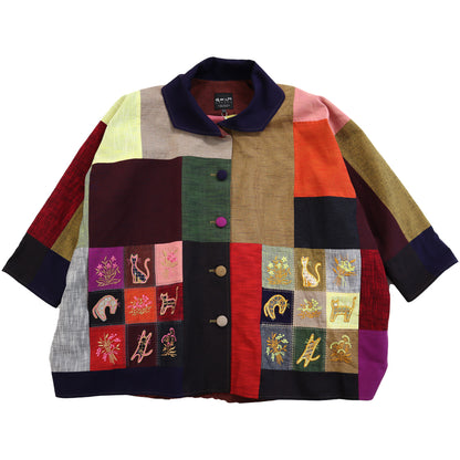 義右衛門 Giemon Kurume Kasuri 背帶裙 Y9067 日本製 [2025ss]