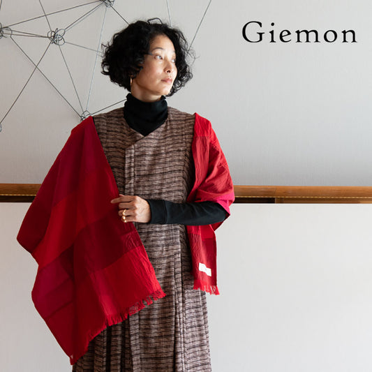 Giemon Kurume Kasuri Shawl Stole GB-033 Made in Japan [2024aw]