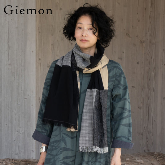 Giemon Kurume Kasuri Shawl Stole GB-013 Made in Japan [2024aw]