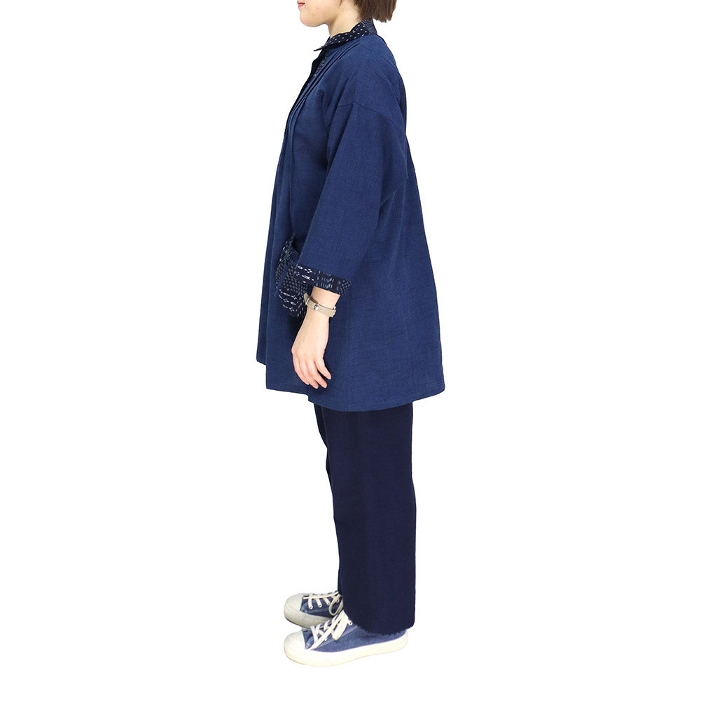 Giemon Giemon Giemon Kurume Kasuri Three-quarter Sleeve Blouse Shi573 Made in Japan Mother's Day [giemonsc]
