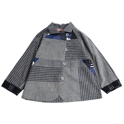 [Pre-order item] Giemon Kurume Kasuri Patchwork Jacket Ke154 Made in Japan [2025ss]