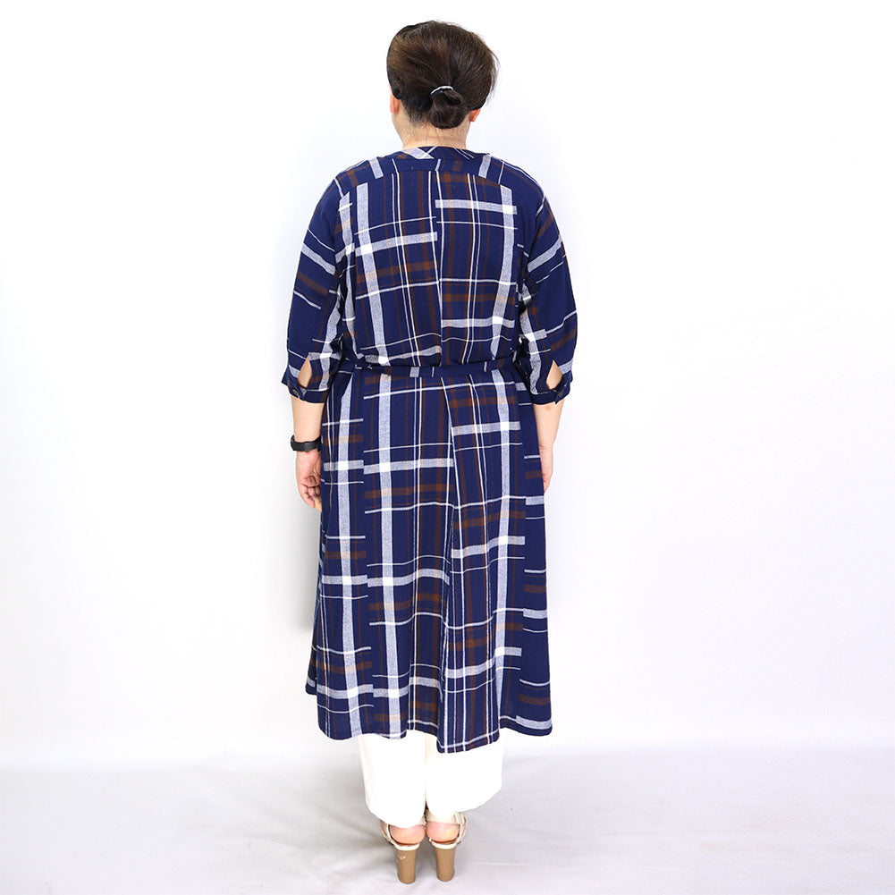 Giemon Kurume Kasuri Tuck Dress G-210 [2023sp]