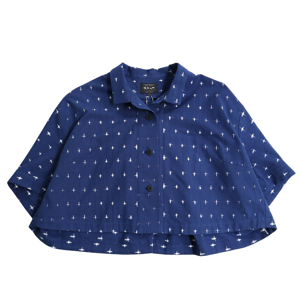 儀右ヱ門 ギエモン ぎえもん 久留米絣 ブラウス タ523 日本製【2024ss  