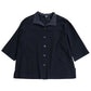 Giemon Giemon 3/4 Sleeve Cool Blouse R5100 with Kurume Kasuri Collar Made in Japan Mother's Day