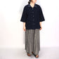 Giemon Giemon 3/4 Sleeve Cool Blouse R5100 with Kurume Kasuri Collar Made in Japan Mother's Day