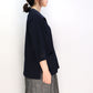 Giemon Giemon 3/4 Sleeve Cool Blouse R5100 with Kurume Kasuri Collar Made in Japan Mother's Day