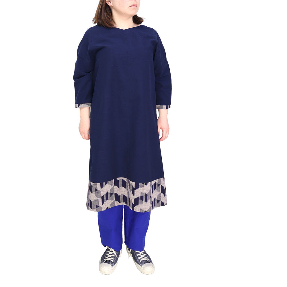 儀右ヱ門 ギエモン ぎえもん 久留米絣ワンピース Y2064 日本製  