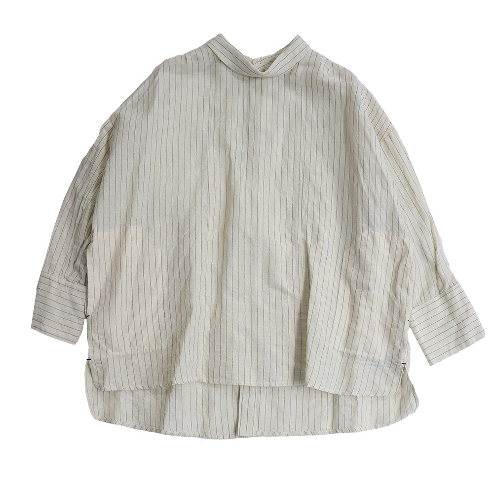 Giemon Kurume Kasuri 2-way shirt smock blouse G515 [2024ss]