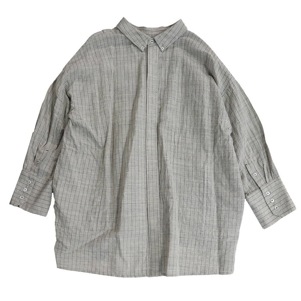 Giemon Kurume Kasuri 2-way shirt smock blouse G515 [2024ss]