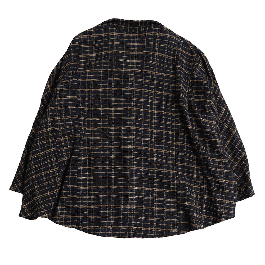 [Pre-order item] Giemon Kurume Kasuri deformed overshirt blouse G519 Made in Japan [2024aw]