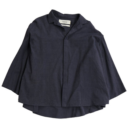 [Pre-order item] Giemon Kurume Kasuri deformed overshirt blouse G519 Made in Japan [2024aw]