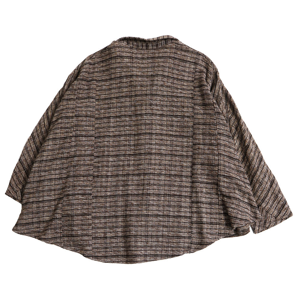 [Pre-order item] Giemon Kurume Kasuri deformed overshirt blouse G519 Made in Japan [2024aw]