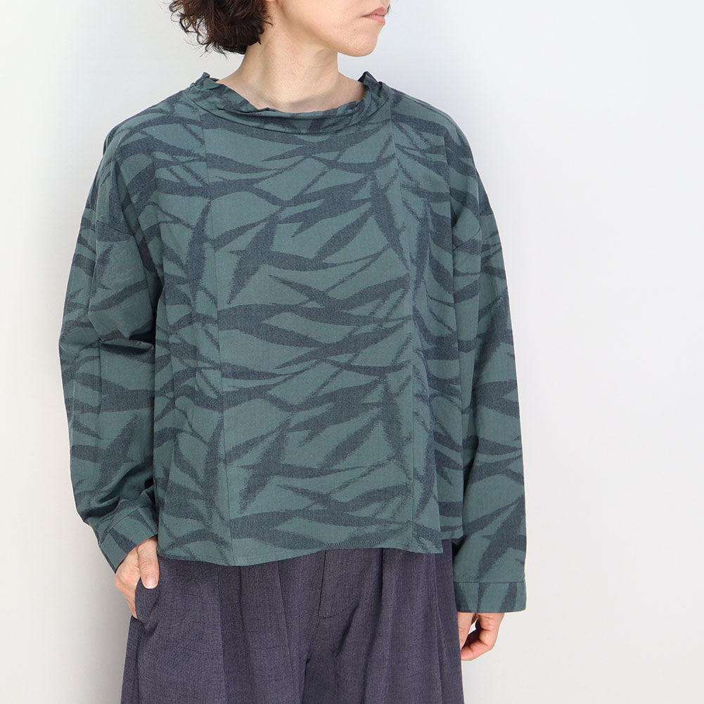 [Pre-order item] Giemon Kurume Kasuri pullover blouse G520 Made in Japan [2024aw]