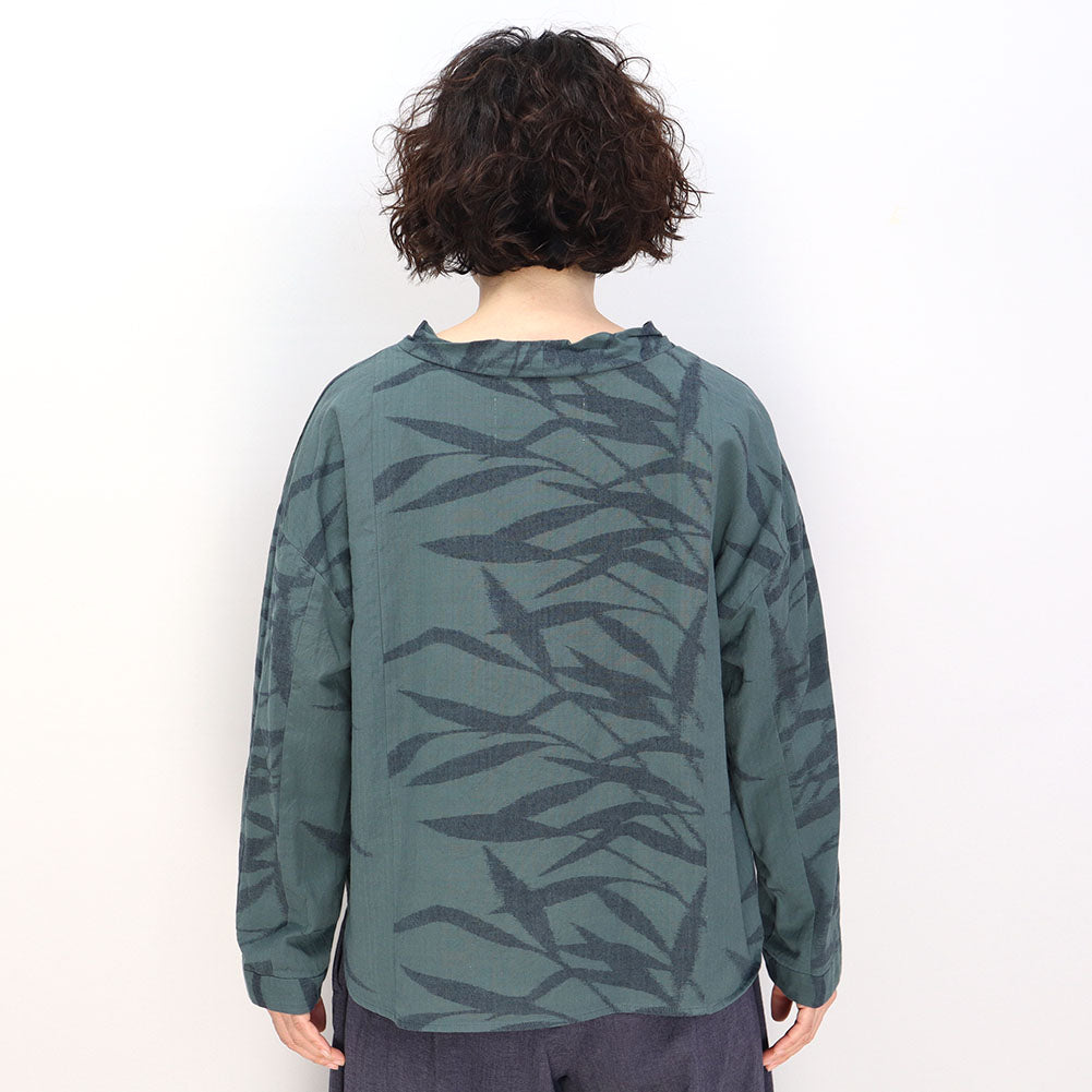 [Pre-order item] Giemon Kurume Kasuri pullover blouse G520 Made in Japan [2024aw]