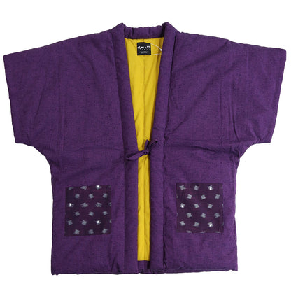 Giemon Giemon Unisex Kurume Kasuri Warm Cotton Poncho Hanten OM314 Yukata Made in Japan