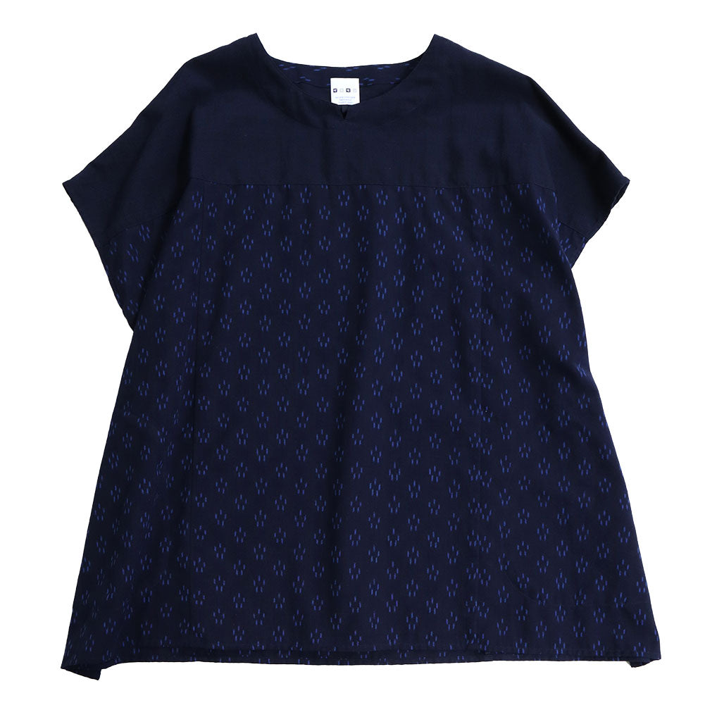 [Pre-order item] Giemon Kurume Kasuri pullover blouse Y5170 Made in Japan [2025ss]