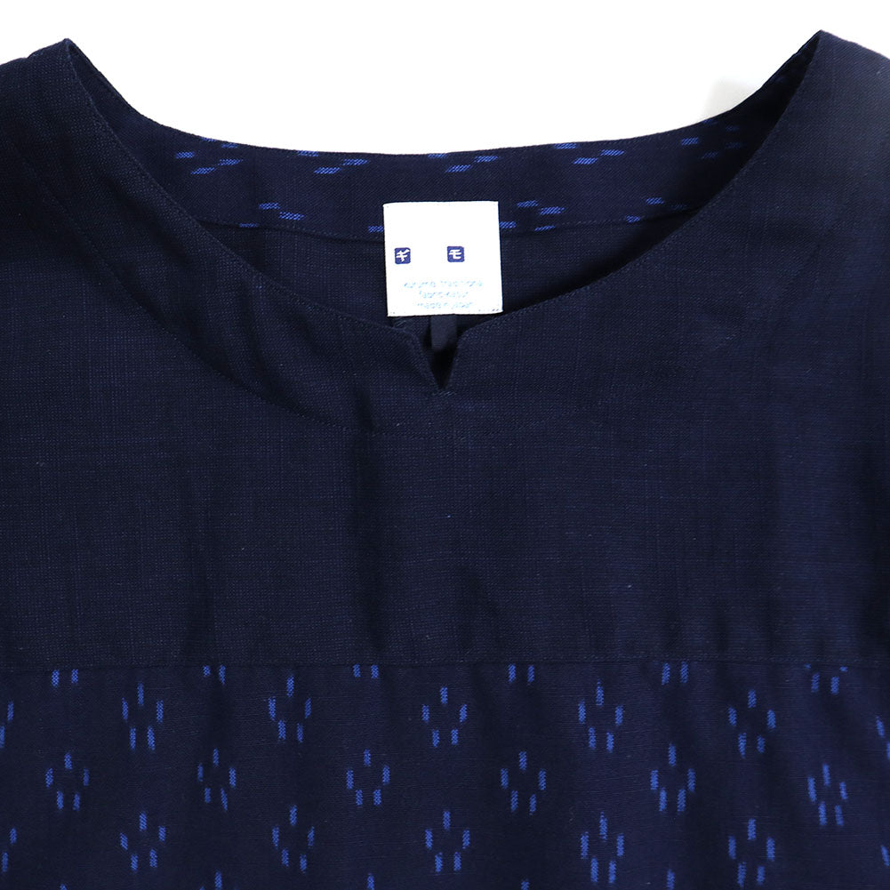 [Pre-order item] Giemon Kurume Kasuri pullover blouse Y5170 Made in Japan [2025ss]