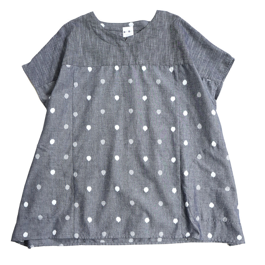 [Pre-order item] Giemon Kurume Kasuri pullover blouse Y5170 Made in Japan [2025ss]