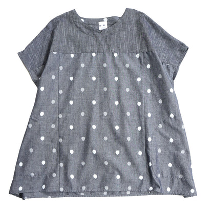 [Pre-order item] Giemon Kurume Kasuri pullover blouse Y5170 Made in Japan [2025ss]